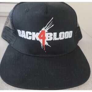 Back 4 Blood Black Red White Truckers Hat New Without Tags Snap Back